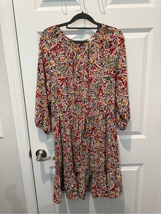 Cato Dresses & Skirts - Cato Geometric Print Dress in Pink, Mustard, Olive—Medium